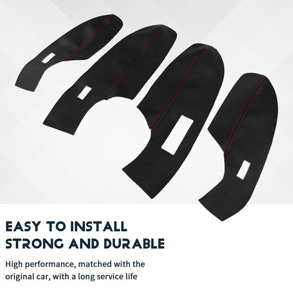 Car Interior Door Armrest Panel Cover, PU Leather, Color: As Shown, for Volkswagen.