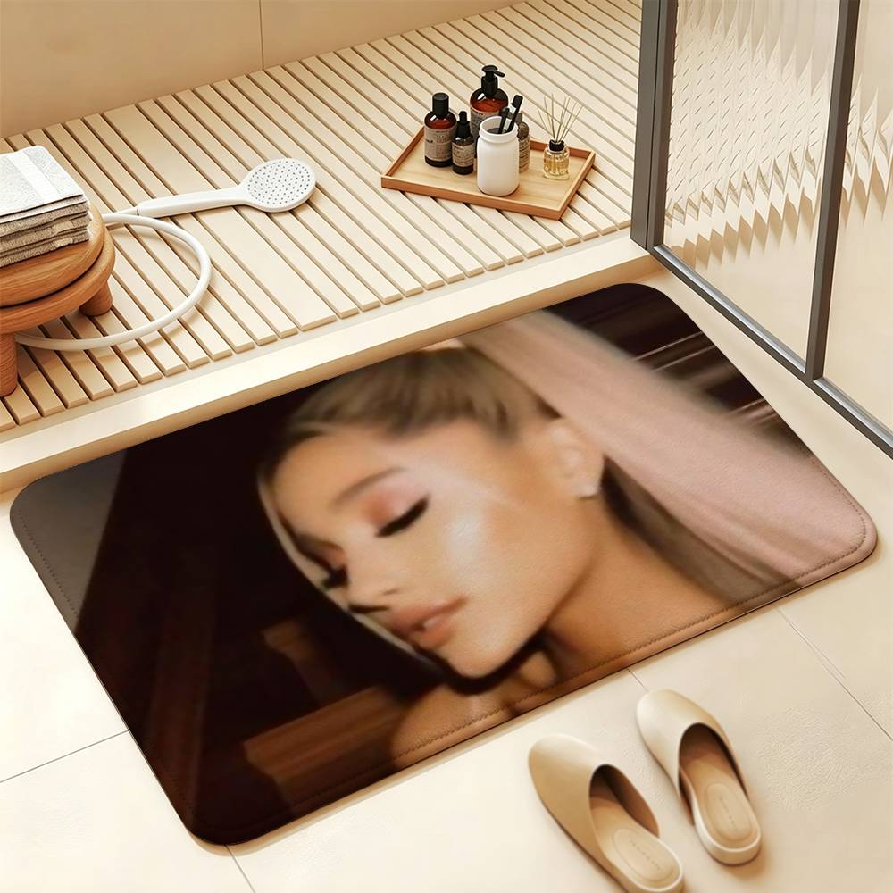 Singer A-Ariana Grande Soft Comfortable Short Plush Rug Carpet Anti‑Slip Floor Mat Machine Washable Home Decor