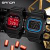 SANDA's New Square Single Display Movement Multi-functional Luminous Waterproof Outdoor Sports Student Electronic Watch