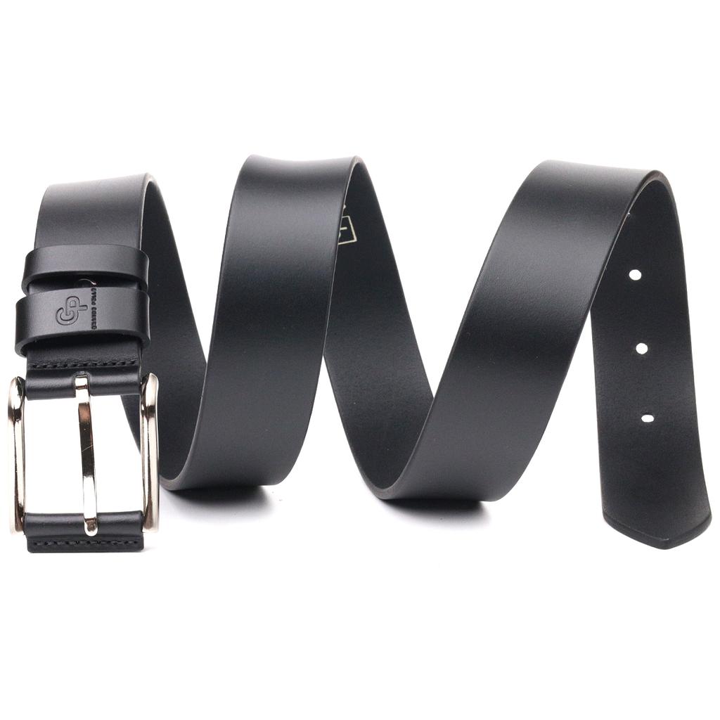 Добротный мужской кожаный ремень GRANDE PELLE Leather Belt 21466 Черный