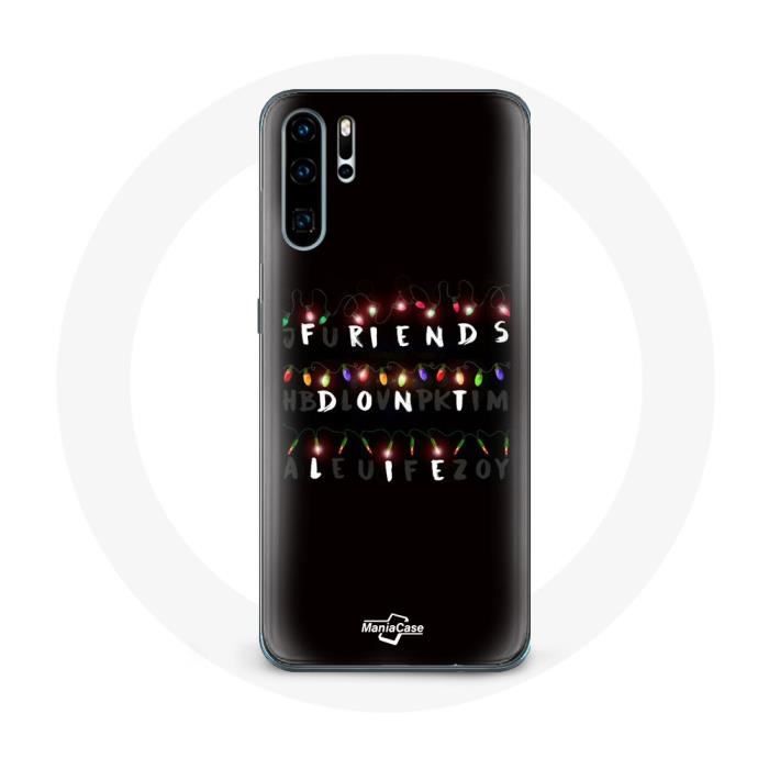Coque pour Huawei P30 Pro - Stranger Things - Souple - Noir - Mixte - Joyeux Noël