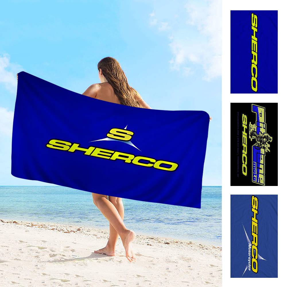S-Sherco LOGO Bath Towel Microfiber Soft Water Absorbing Breathable For Girl Kids Decorative Cartoon Beach Towel