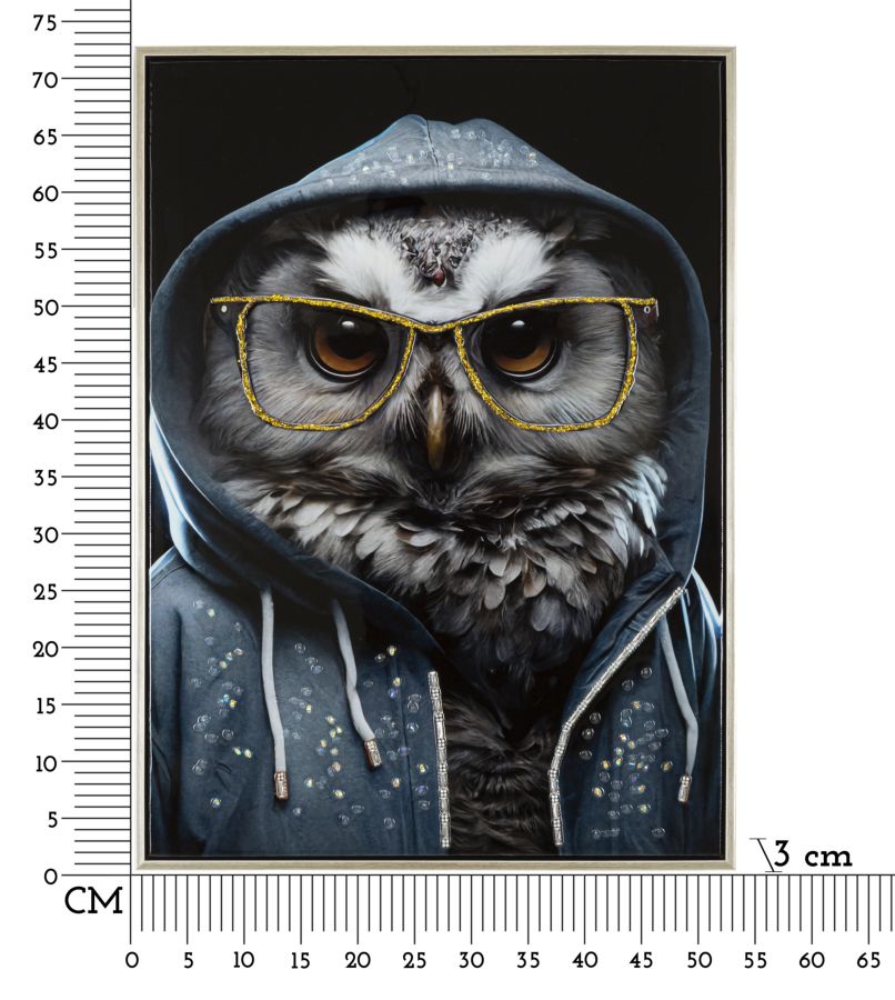 Laquared Wall Panting With Frame Edvy Cm 53X3X73