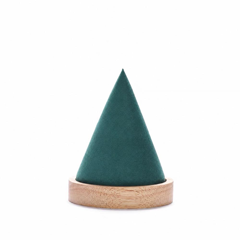 Wooden Cone Necklace Storage Rack Countertop Display Cone Bracelet Stand Home Jewelry Organization