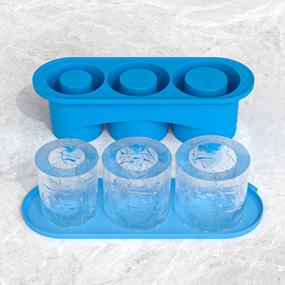 Ice Cube Tray for ST Cup Tumbler Cup , Cylinder-Shaped Silicone Ice Mold with Lid , Stanley Cup Accessories