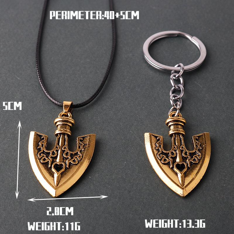 Jojos Bizarre Adventure Necklace Men Arrow Killer Queen Cosplay Keychain