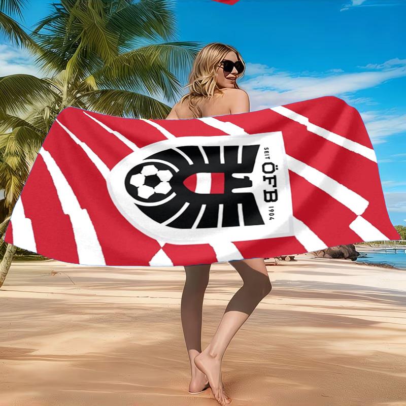 Austria Football Emblem Beach Towel, Quick-drying, Easy to Care for, Suitable for Both Fitness and Beach Vacations,Sports Essential