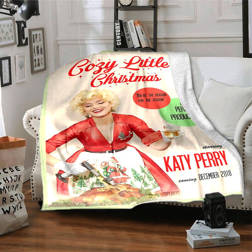 Cozy Christmas Katy Perry Blanket Soft Throw Blanket For Home Bedroom Bed Sofa Travel Office Solid Christmas Blanket