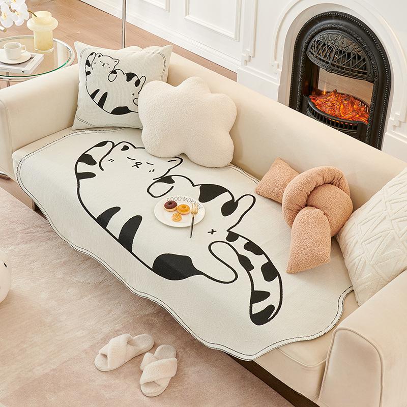 Диванная подушка специальной формы Four Seasons Universal Irregular Straight Row Tofu Block Диванная подушка Нескользящий Чехол для дивана Полотенце