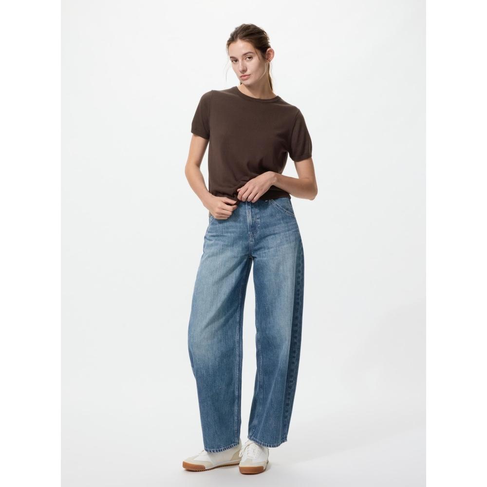 Uniqlo Японский свитер с круглым вырезом UV Cut, стирающийся