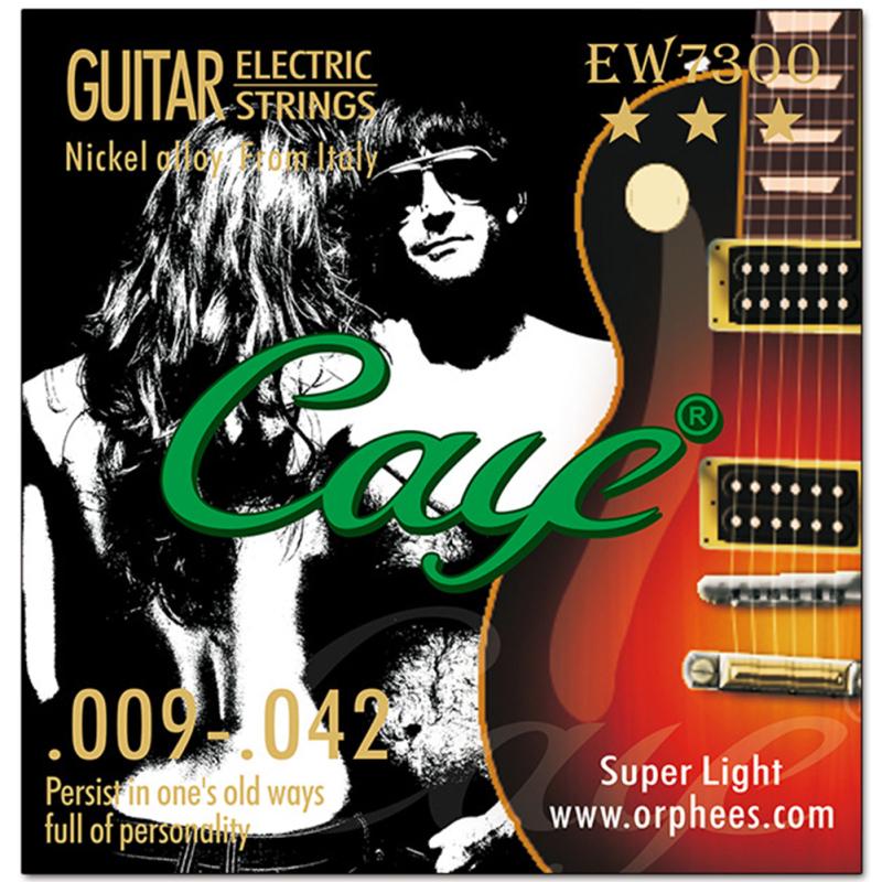 Caye EW Series 6 шт. Струны для электрогитары шестиугольная гитарная струна из углеродистой стали с никелевым покрытием