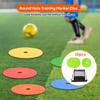 10x Flat Cones Floor Dots Field Court Markers Non Slip Rubber Spot Markers Plates for Soccer Agility Speed Football Drills