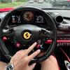 5.5СМ F-Ferrari-F Логотип Автомобиля Наклейка на Руль Декоративная Наклейка для Ferrari Roma 488 Portofino Spider SF90 F8 Competizione