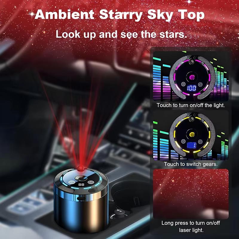Car Air Freshener 5 Modes Car Diffuser Humidifier Smell Air Freshener Automatic Auto Scent Starry Sky Ceiling Ambient Light