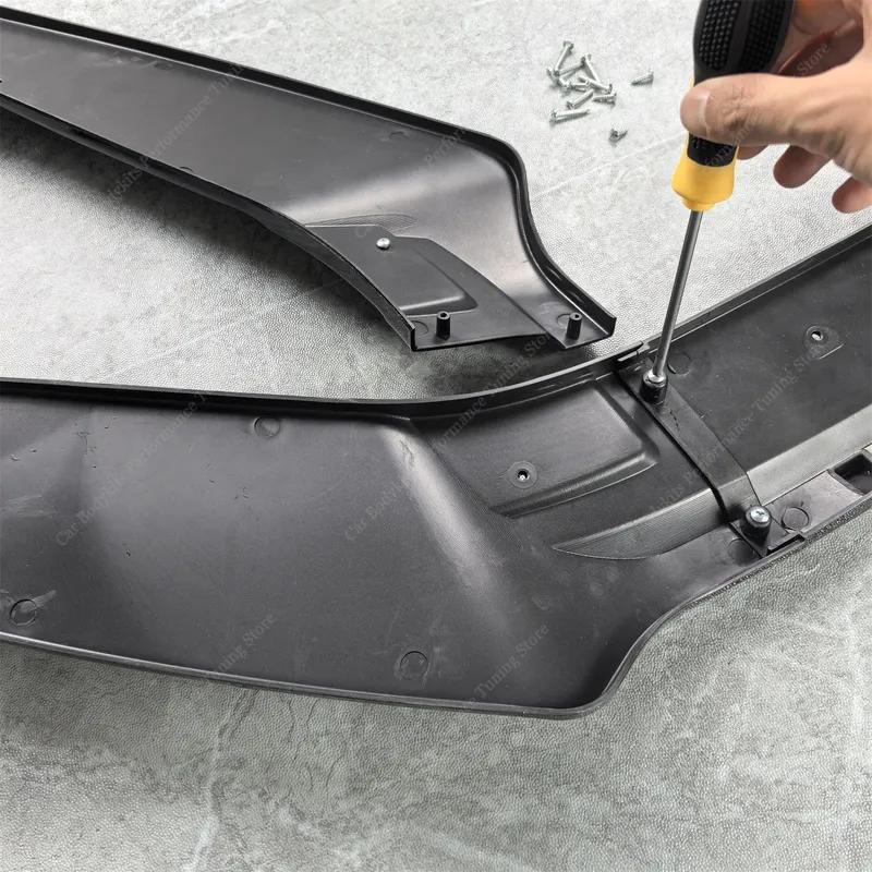 Front Bumper Lip Spoiler Splitter Diffuser Retrofit For Ford Fiesta MK8 ST ST-line 2017-2021 Pre-Facelift Bodykits Tuning