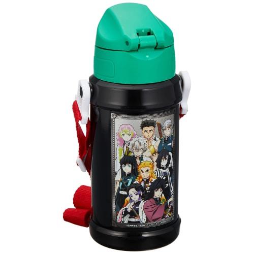OSK Mug Bottle, Direct Stainless Steel Bottle, Demon Slayer: Kimetsu no Yaiba, 600ml, Insulated, Gift Boxed, SBR-600D, Green/Black