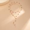 Silver Y-shaped Cherry Necklace Gold Clavicle Chain Personality Crystal Necklace Party Jewelry