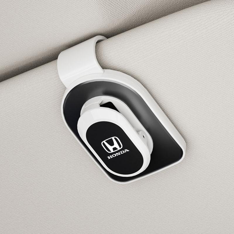 AQZ1 Car Sun Visor Glasses Clip Onehand Pressing Eyeglasses Holder Interior For Honda Civci CRV Accord Mugen Prelude FIT City CRZ CRX