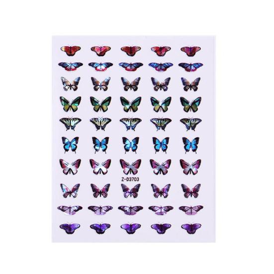 Наклейка для дизайна ногтей Сильная липкость Легко наносится Красочная Нежная Красота Бабочка Маникюр Гаджеты Принадлежности