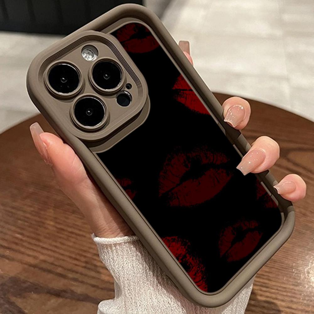 LZ23 Lips kiss Heart design art силиконовый чехол для телефона Xiaomi 11 Lite 5G 14T Redmi 14C 13C A3 Note 12 11 9 10 13 Pro Plus противоударный задний чехол