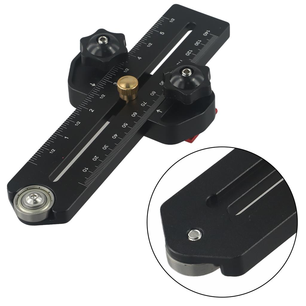 Black Thin Rip Jig Cutting Limiting Support Table Saw Jig Guide Fence Guide Narrow Strip Cut Inverted Roller Workbench Accessory