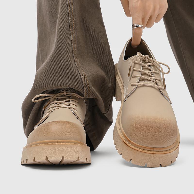 Бренд Дерби Мужские Модные Кожаные Лоферы Платформа Дизайнерская Обувь Мужская Мокасины Ретро Рабочая Повседневная Обувь Мужская Рабочая Одежда Обувь