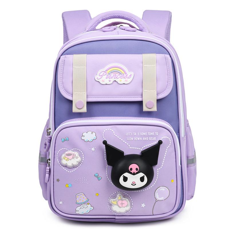 Детский рюкзак Sanrio Cinnamoroll для девочек начальной школы из легкой ткани Oxford с мультяшным дизайном для школы