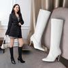 Oversized Pointed-Toe Boots Wineglass Heel Stiletto Knee-Length Boots 2025 Autumn Winter New Side Zipper Super High Heel PU Boot