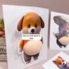 NEW 1/5Pcs 3D Cute Puppy Sticker Squeezeable Shiba Inu Sticker Refrigerator Wall Decoration Silicone Self-adhesive Sticker