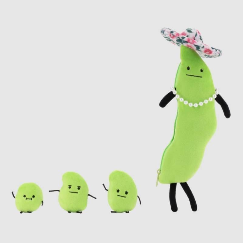 Cute Secret Staycation Edamame Family Plush Premium Quality Green Doll For Home