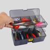 Двухслойная коробка для рыболовных приманок с регулируемыми разделителями, прозрачная, портативная, водонепроницаемая, прочная, органайзер для хранения аксессуаров для приманок, контейнер