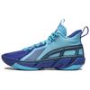 Li Ning BadFive 4 Амортизирующие износостойкие дышащие баскетбольные кроссовки средней высоты Мужские Синие ABFU015-6