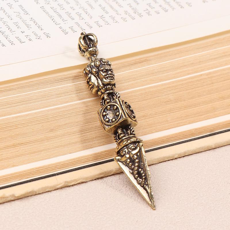 Buddhist Brass Ax Cross Vajra Pestle Diy Keychain Pendant Bracelet Necklace Decorative Handcraft Jewelry