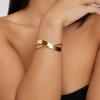 Yori Минималистичный Нержавеющая Сталь Металл Неправильной Формы 18K Золотое PVD Браслет Манжета Отличительные Украшения Оптом 2025