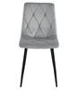 LIBRA chair - silver-gray velvet / black legs x 1