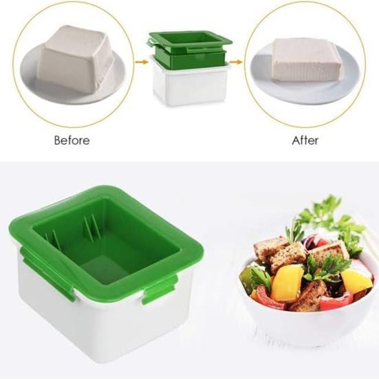 Пресс-коробка для тофу Пресс-коробка для тофу с сушкой для твердого или очень твердого тофу Машинка для приготовления тофу с сушкой для воды, пригодная для мытья в посудомоечной машине