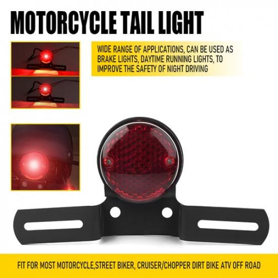 LED Brake Stop Light Tail Fit Harley Bobber Chopper Honda Bike Dirt Motorcycle
