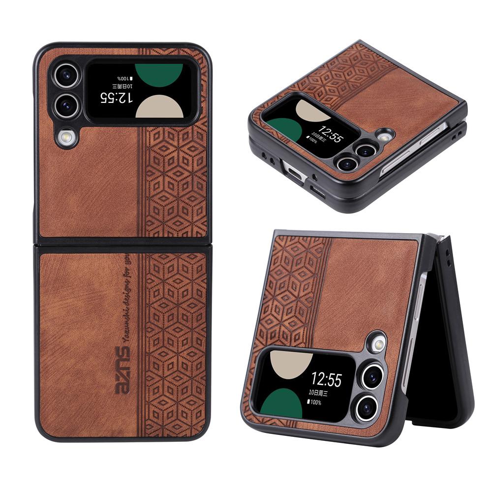 Для Samsung Galaxy Z Flip 4 3 5 S23 S22 Ultra S21 A14 A24 A34 A54 A13 A23 A33 A53 задняя крышка Skin Feel противоударный кожаный чехол Funda