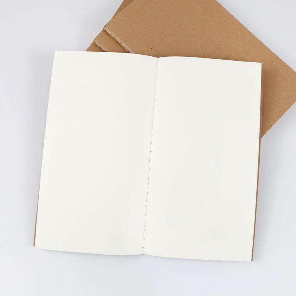 Retro Minimalist Kraft Paper Pocket Notebook with Blank Pages