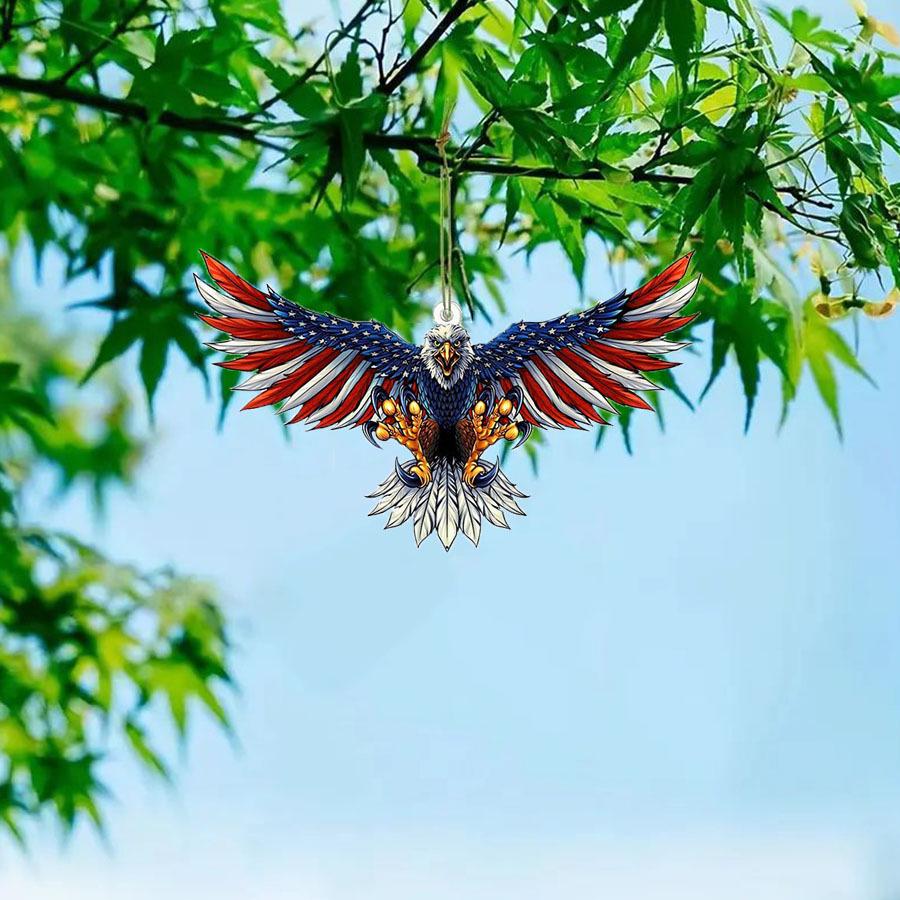 Брелок и украшение для автомобиля в виде орла с американским флагом — креативный подарок своими руками