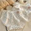 Floral Antibacterial Pure Cotton Panties with Breathable Waist and Buttocks Triangle Women’s Panties