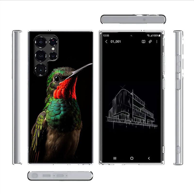 Hummingbird Capa Phone Case For Samsung S26 Ultra S25 Edge Galaxy S23 S21 S20 S24 FE S22 S10 Plus Cover Clear TPU Shell Coque wi