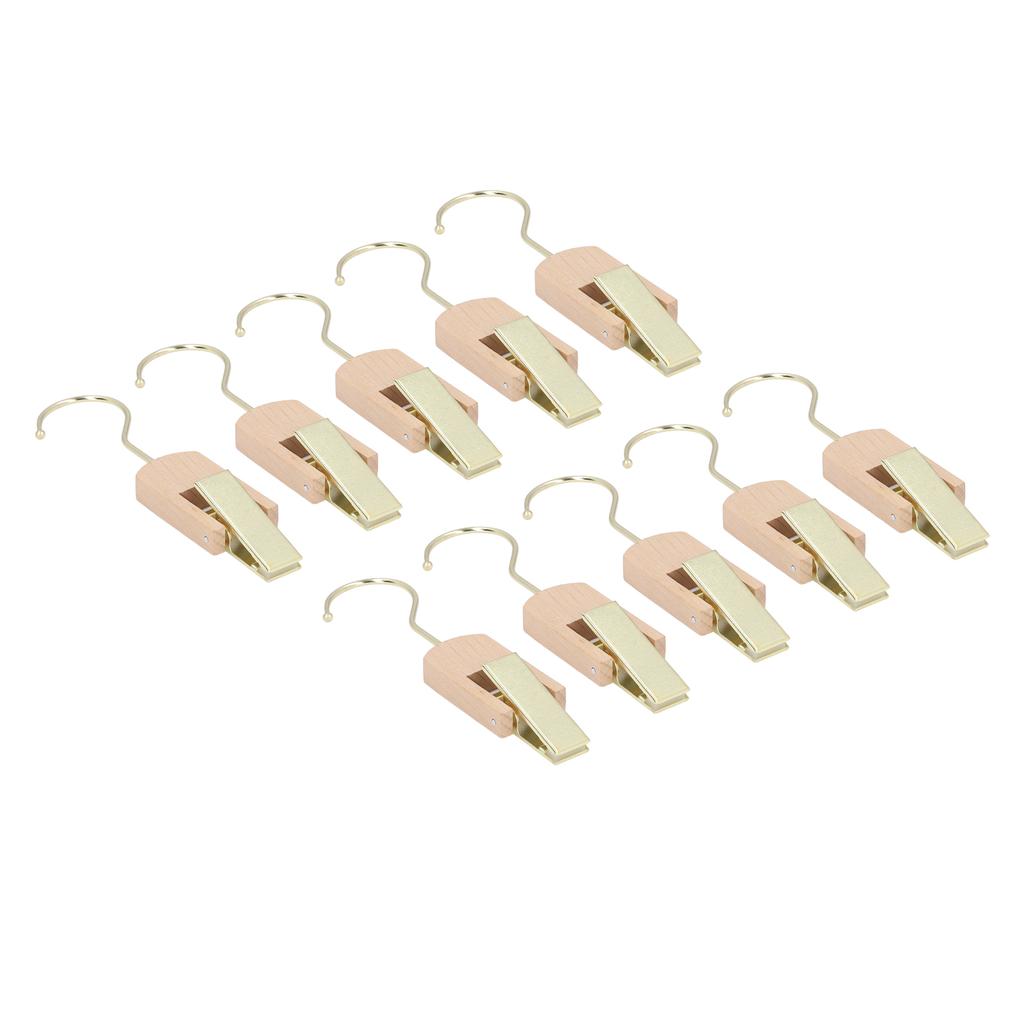 10 см подвесные зажимы, металлический крючок с деревянным зажимом, вращающиеся на 360 градусов крючки для одежды для гардероба, офиса, Wo