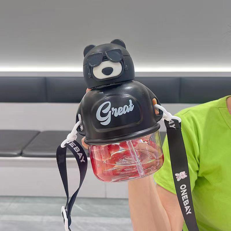 Пластиковый стакан для воды Big Belly с большой емкостью и трубочкой