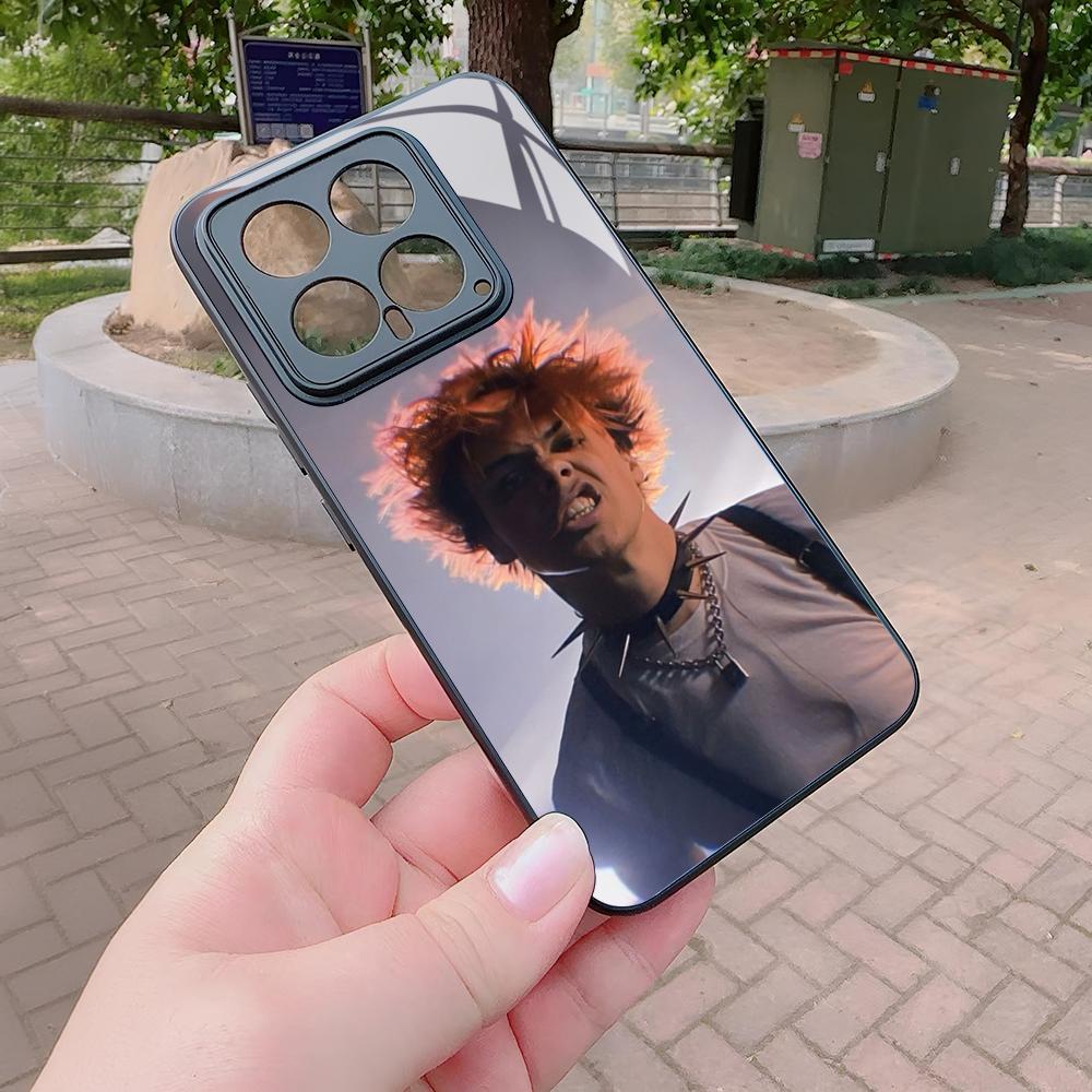 Чехол для телефона Yungblud Клубничные губы для Xiaomi Redmi Note 14 13 12 14c 13c 13x A5 A3 A2 Pro plus стеклянная крышка