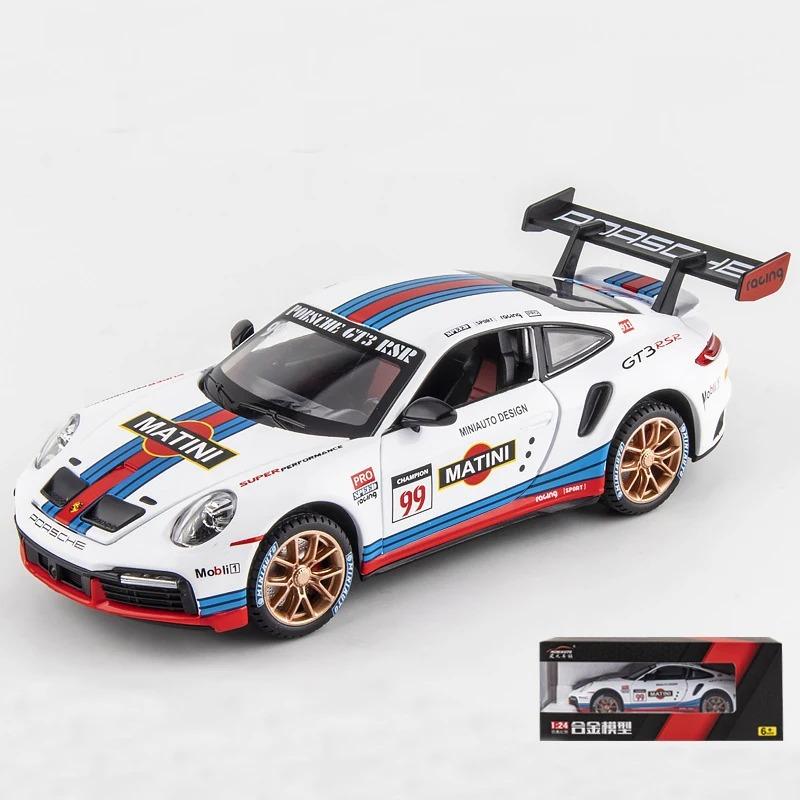 1/24 Porsche 911 GT3 RSR литые игрушечные машинки из металла модель автомобиля звук свет инерционный механизм детские игрушки коллекция