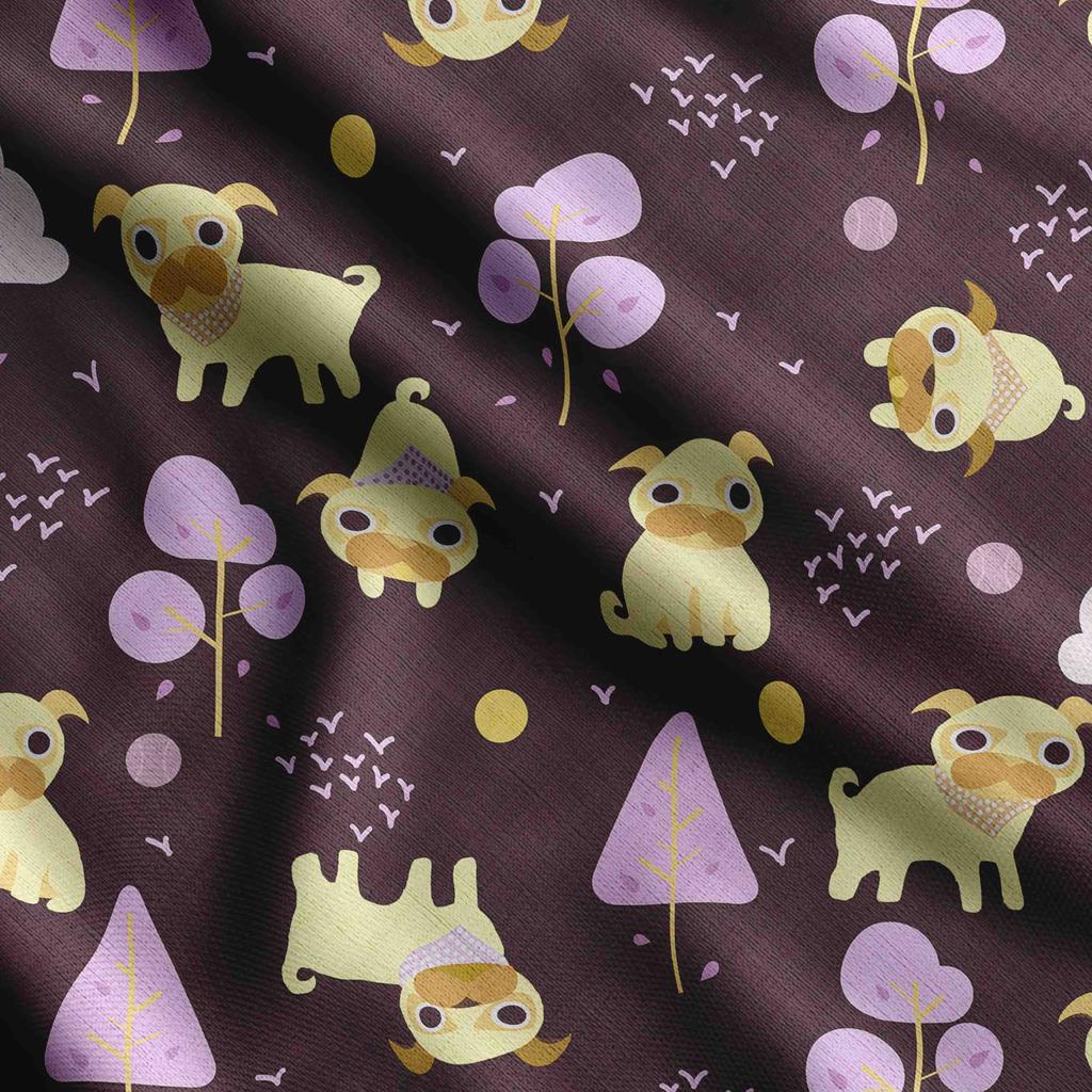 Soimoi Принт собаки, хлопковый батист, ткань для квилтинга, продаваемая во дворе, ширина 42 дюйма, хлопчатобумажная ткань средней плотности, швейные принадлежности, бежевый и