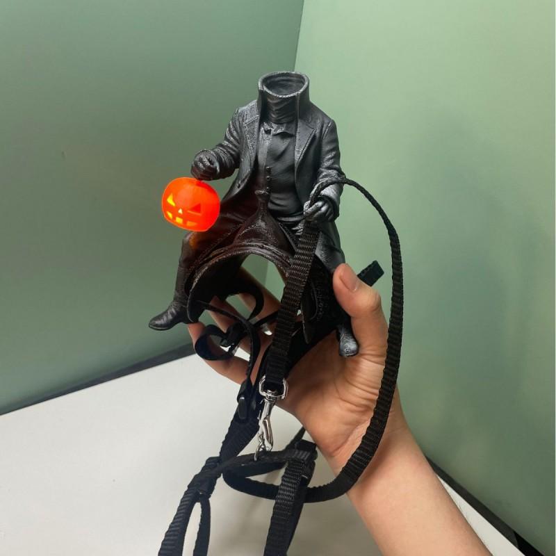 Костюм кошки на Хэллоуин Стиль Всадника без головы 3D-печатный пластиковый аксессуар для питомца Маленькие и средние кошки