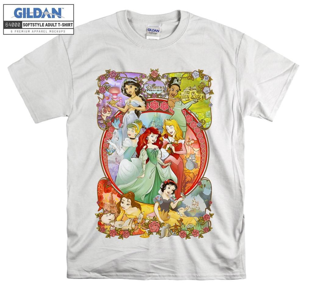 Disney Princess Classic Cartoo T-shirt Gift T shirt Men Women Unisex Tshirt 6295