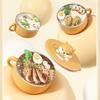 Creative Stainless Steel Instant Noodle Ramen Bowl with Lid and Tableware Fruit Salad Soup Bowls Lunch Box Kitchen Accessories